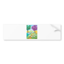 CUTE COW SHEEP FOLK ART BUMPER STICKERS