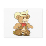 Cute Cowboy Rancher Bear Post Cards