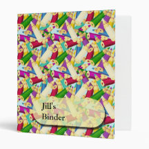 Cute Crayons Everywhere! 3 Ring Binder