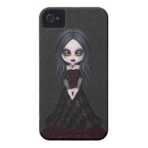 Cute & Creepy Goth Girl iPhone 4 Case