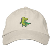 Cute Croc Alligator small Embroidered Hats