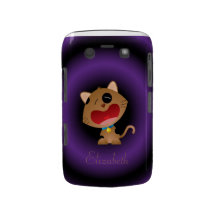 Cute Crying Cartoon Kitten Personalized Blackberry Bold Case