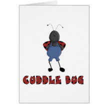 cute cuddle bug ladybug character cards