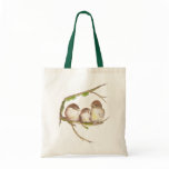 Cute Cuddling Family of Sparrows, Bird, Nature Canvas Bags