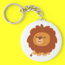 Cute Cuddly Cartoon Lion Keychain