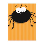 Cute Cuddly Cartoon Spider Halloween Postcards