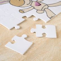 Cute Cuddly Toy and Balloons Art Jigsaw Puzzle