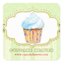 Cute Cupcake Bakery Business Product Label Sticker