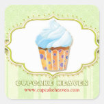 Cute Cupcake Bakery Business Product Label Sticker