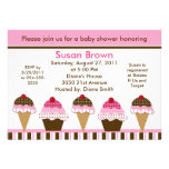 Cute Cupcake & Ice Cream Baby Shower Invitation