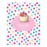 Cute Cupcake Party Invite Polka Dots Pink Rose