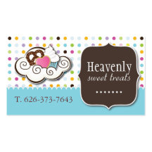 Cute Cupcake, Pretzel and Cookie Business Card