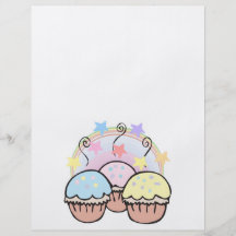 cute cupcakes and stars flyer