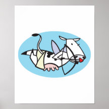 cute cupid cow print