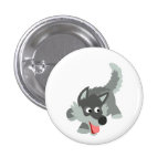 Cute Curious Cartoon Wolf Button Badge boutons publicitaires