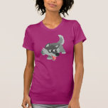 Cute Curious Cartoon Wolf  Women T-Shirt t-shirts