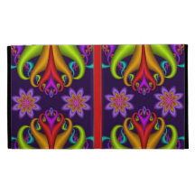 Cute curly abstract design with fantasy flowers iPad cases