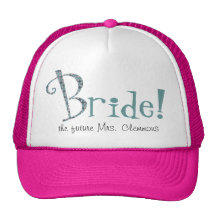 Cute Custom Bride Trucker Hat