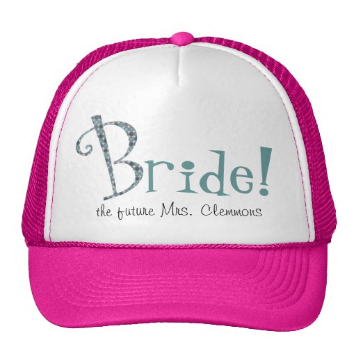 Cute Custom Bride Trucker Hat