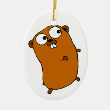 cute customizable gopher ornament