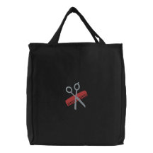 Cute Customizble Hair Stylist Tote Bags - Pink
