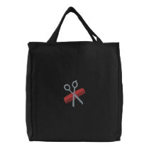 Cute Customizble Hair Stylist Tote Bags - Pink