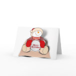 Cute Cutout Snowman Card
