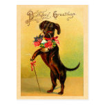 Cute Dachshund Birthday Postcard
