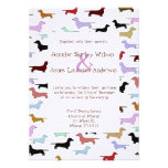 Cute Dachshund Wedding Invitation