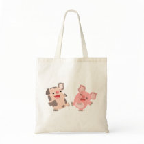 Cute Dancing Cartoon Pigs Bag