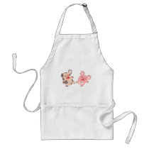 Cute Dancing Cartoon Pigs Cooking Apron