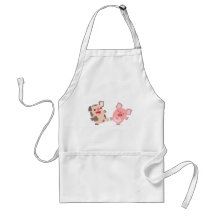 Cute Dancing Cartoon Pigs Cooking Apron
