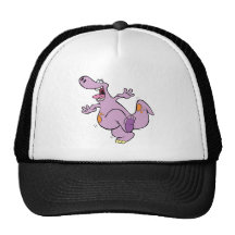 cute dancing dino dinosaur cartoon trucker hat