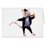 Cute Dapper Mouse, the Dancing Cartoon Mouse Greeting Cards