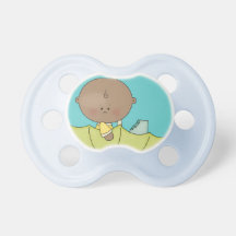 Cute Dark Skin Baby Boy Umbrella With Booties Baby Pacifiers