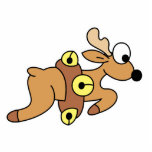 Cute Dashing Christmas Reindeer Acrylic Cut Out