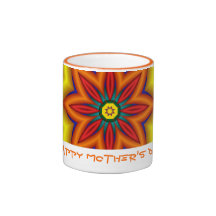 Cute decorative floral Mother's day mug with text
