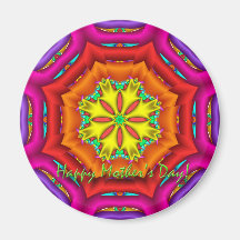 Cute decorative Mother's day magnet with text