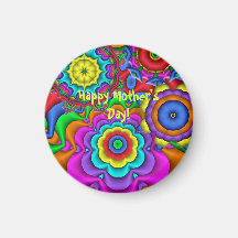 Cute decorative Mother's day magnet with text