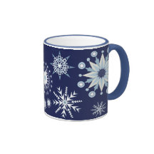 Cute decorative Snowflakes mug