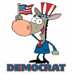 cute democratic donkey cartoon character photo sculptures