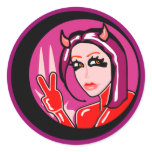 Cute Devil Girl Stickers
