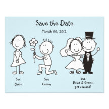 Cute Dick and Jane Save the Date Cards
