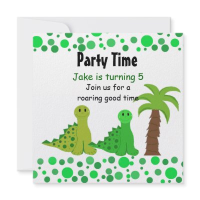 Cute Dinosaur Birthday Party Invitations by seashell2