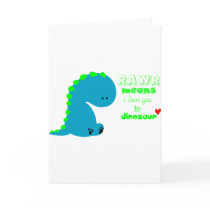 Cute Dinosaur RAWR Cards