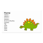 Cute dinosaur - stegosaurus business card template