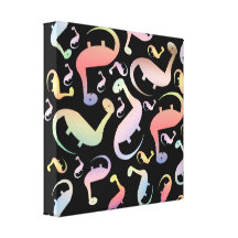 Cute Dinosaur Wrapped Canvas Art for Kids Room Stretched Canvas Print