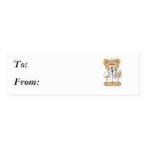 Cute Doctor Teddy Bear Business Card Templates