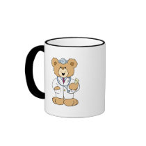 Cute Doctor Teddy Bear Coffee Mugs