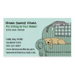 Cute Dog and Cat Pet Sitting - Animal Services Business Card Template